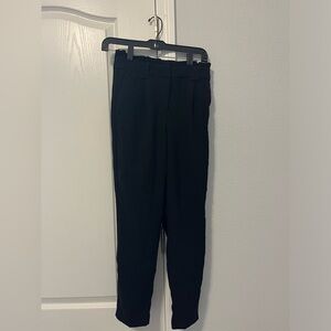 Express Straight Leg Paper Bag Waist Business Casual Pants Black Size 00S